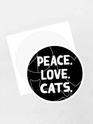Peace. Love. Cats. Sticker