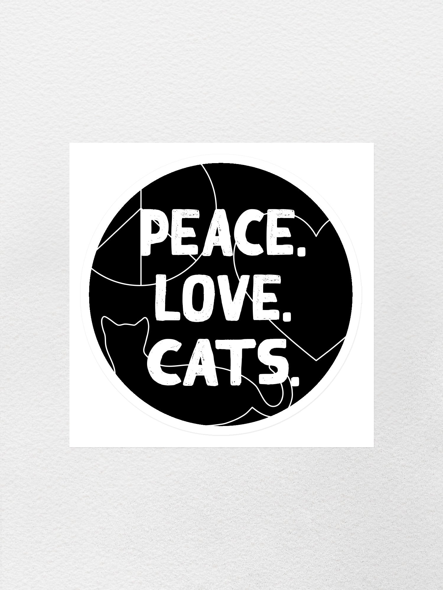 Peace. Love. Cats. Sticker