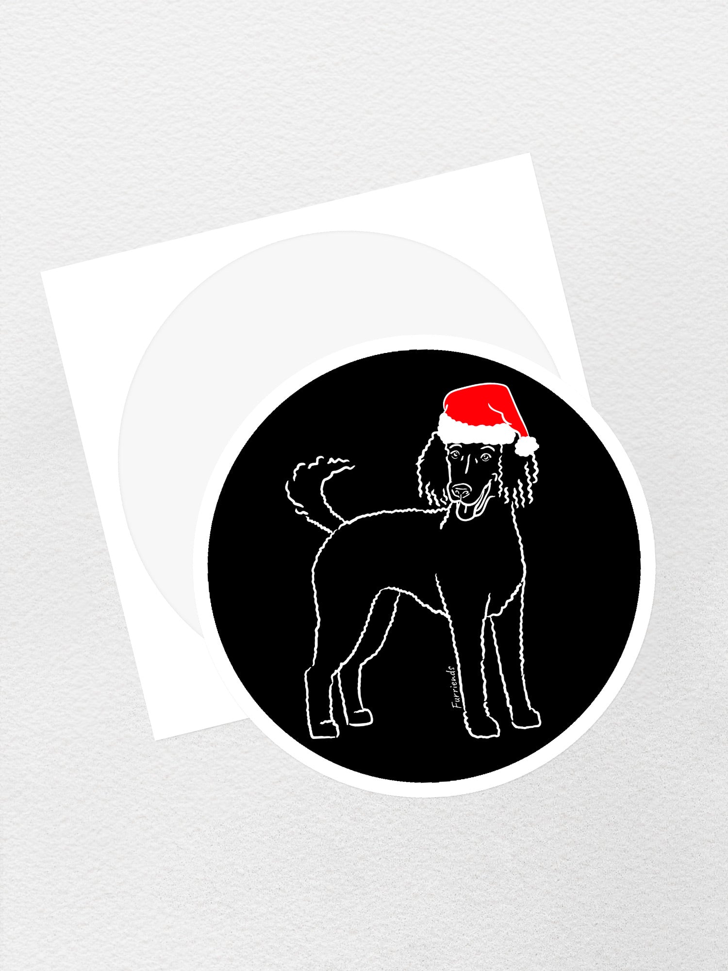 Standard Poodle Christmas Edition Sticker