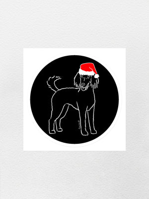 Standard Poodle Christmas Edition Sticker