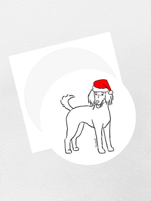 Standard Poodle Christmas Edition Sticker