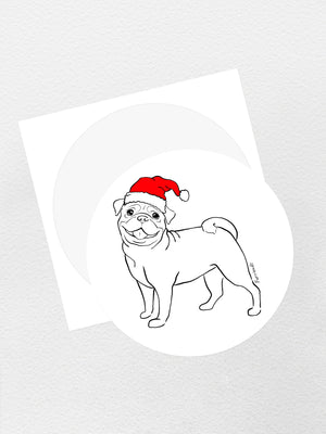 Pug Christmas Edition Sticker