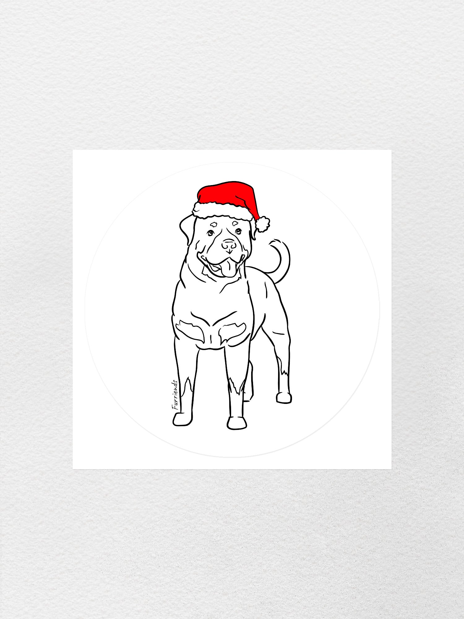 Rottweiler Christmas Edition Sticker