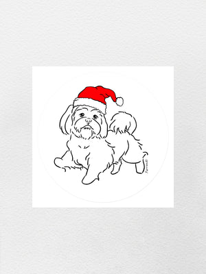 Shih Tzu Christmas Edition Sticker