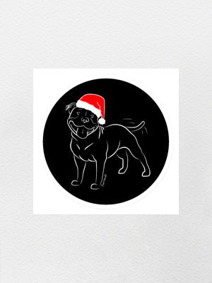 Staffordshire Bull Terrier Christmas Edition Sticker