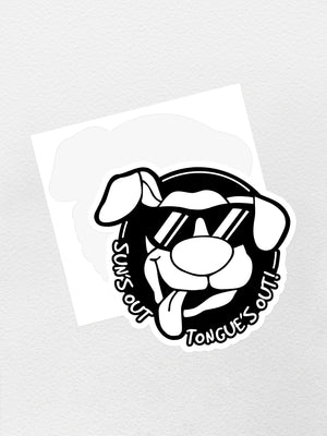 Sun's Out Tongue's Out Sticker