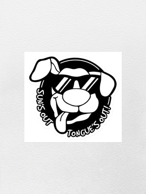 Sun's Out Tongue's Out Sticker