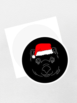 Wombat Christmas Edition Sticker