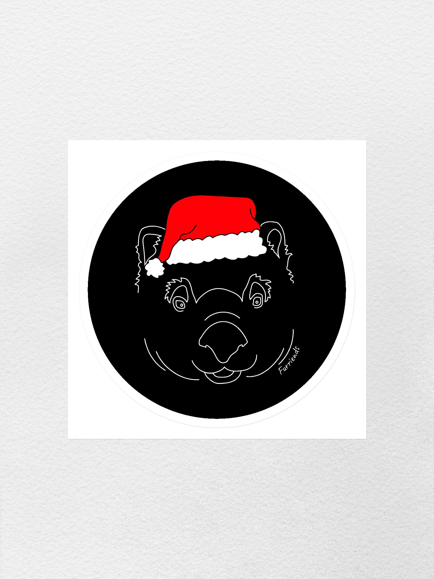 Wombat Christmas Edition Sticker