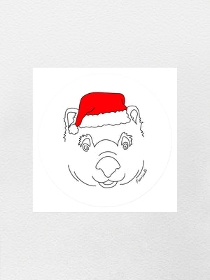 Wombat Christmas Edition Sticker