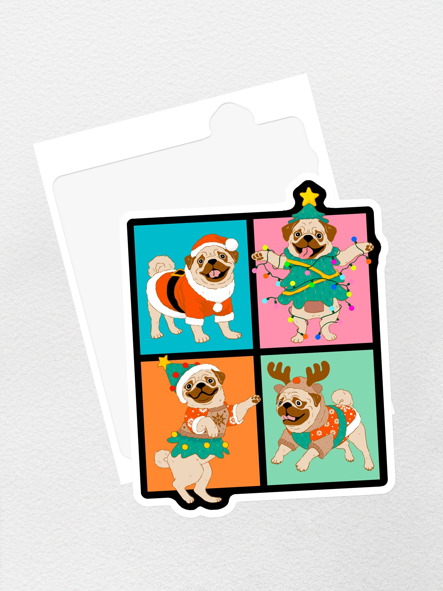 Pugmas Sticker