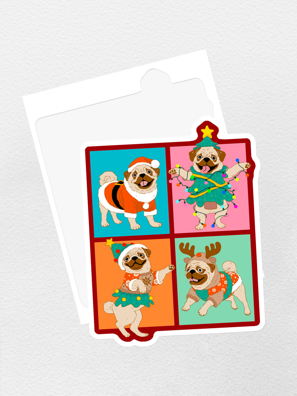 Pugmas Sticker
