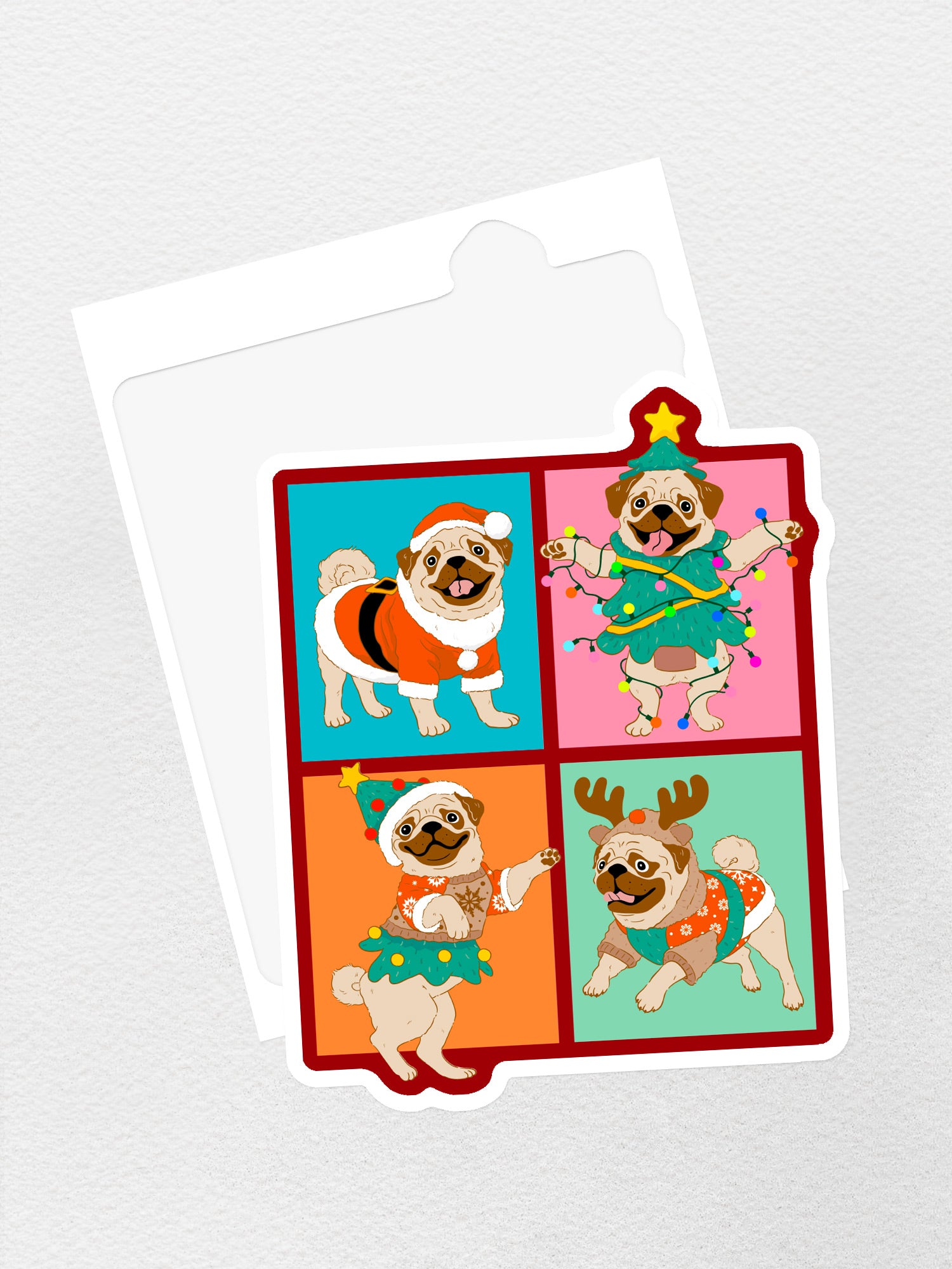 Pugmas Sticker