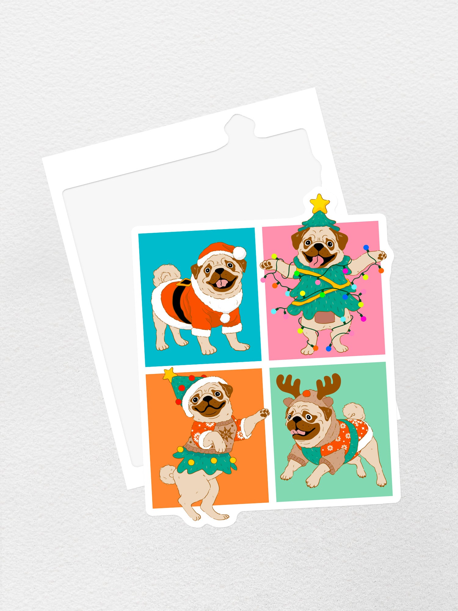 Pugmas Sticker