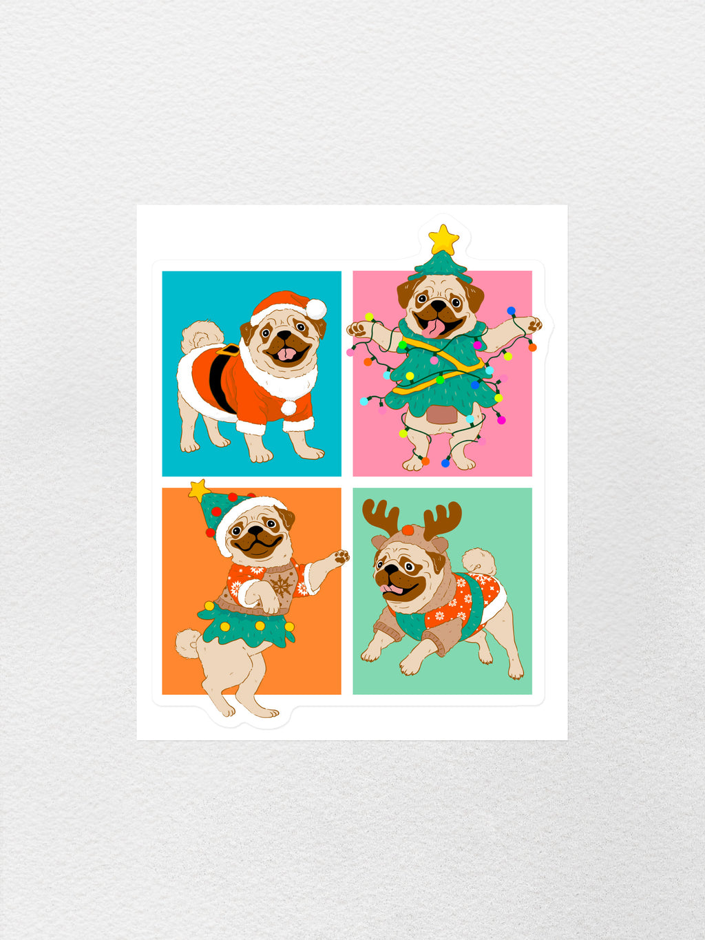 Pugmas Sticker