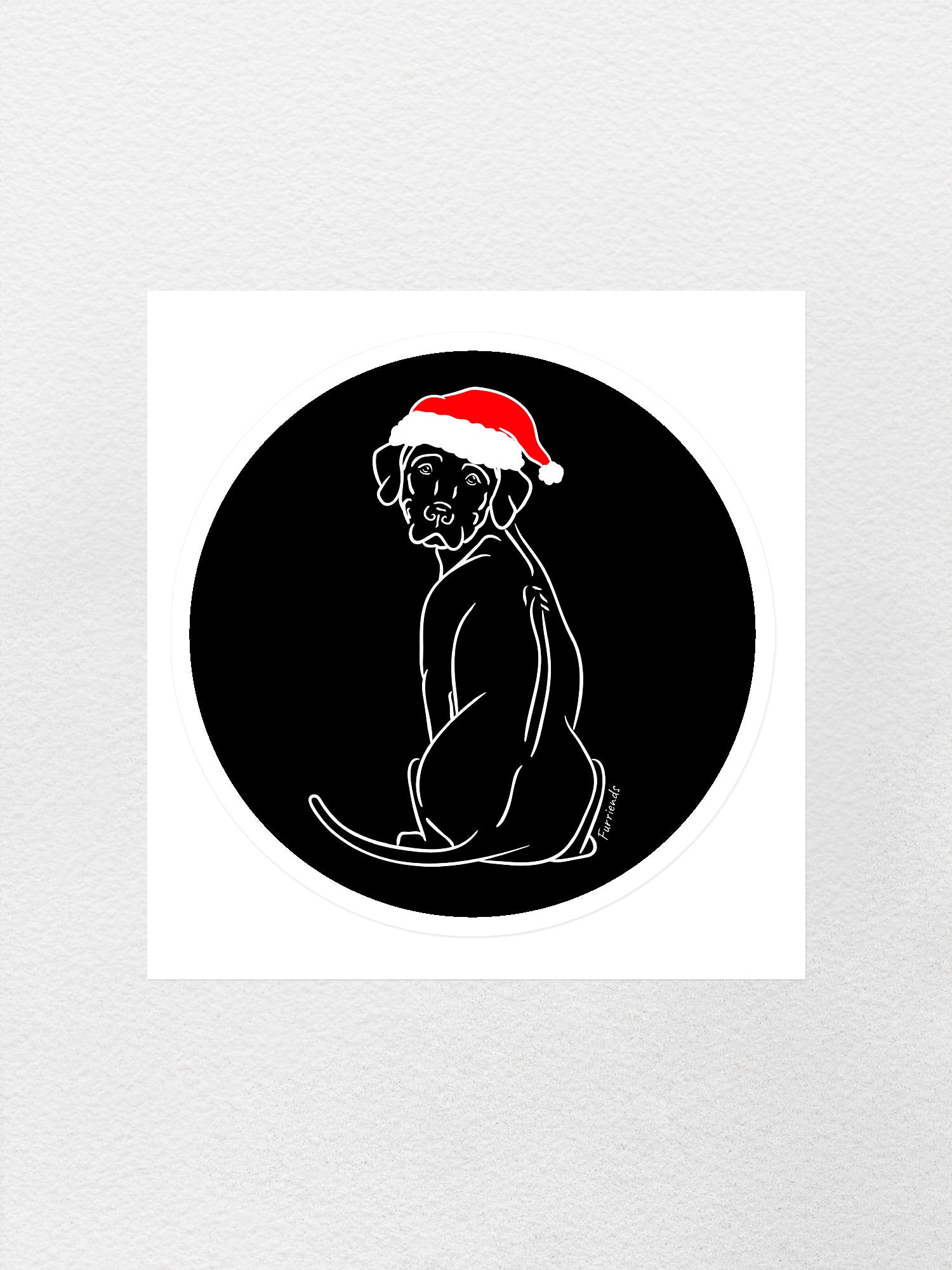 Rhodesian Ridgeback Christmas Edition Sticker