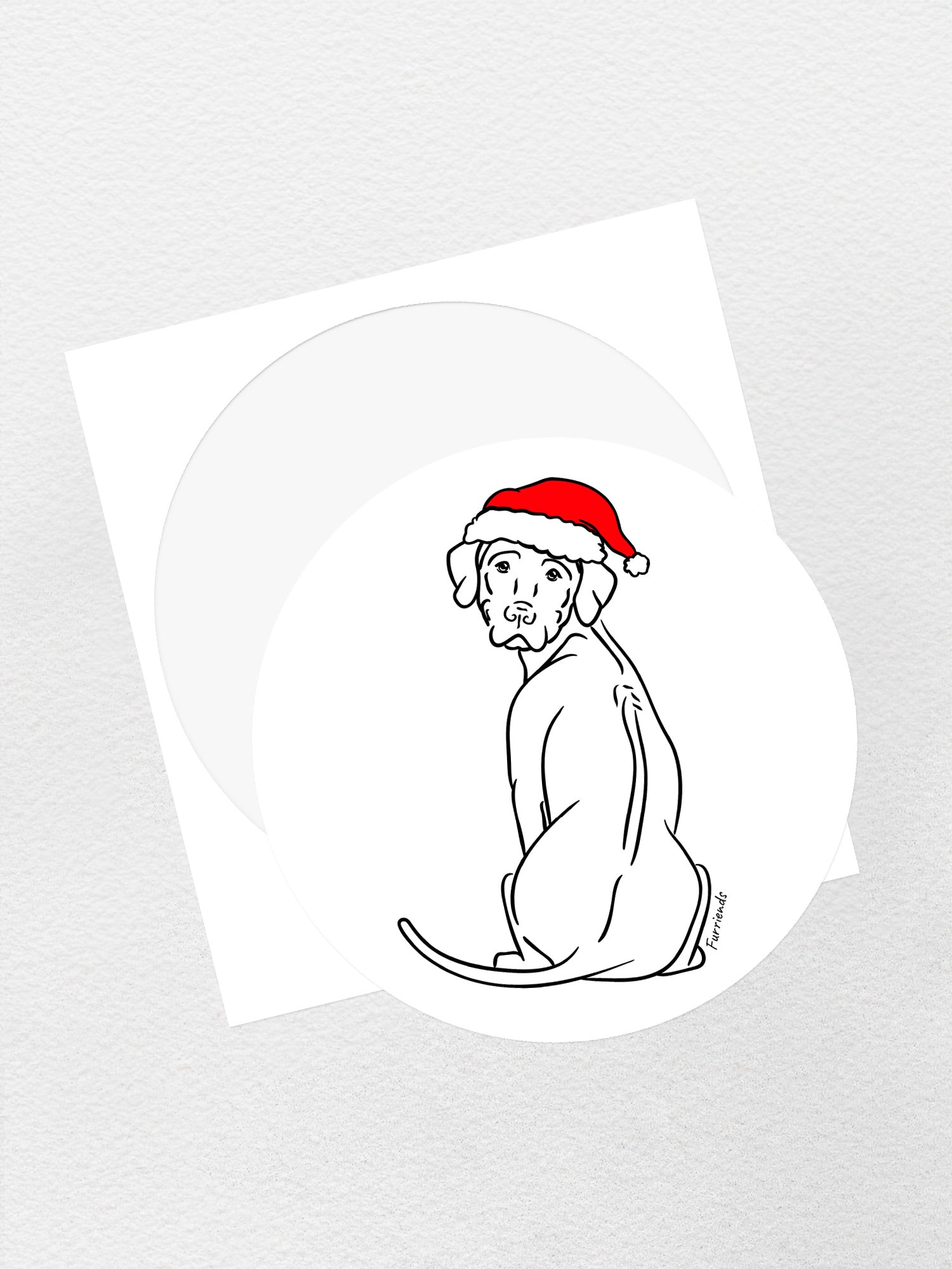 Rhodesian Ridgeback Christmas Edition Sticker
