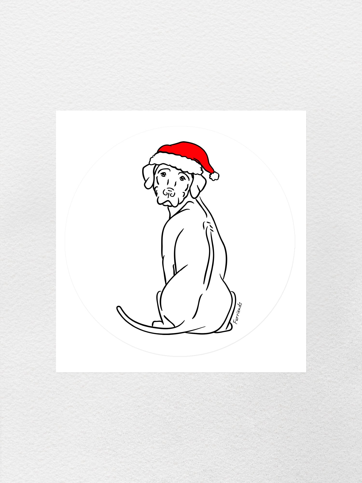Rhodesian Ridgeback Christmas Edition Sticker