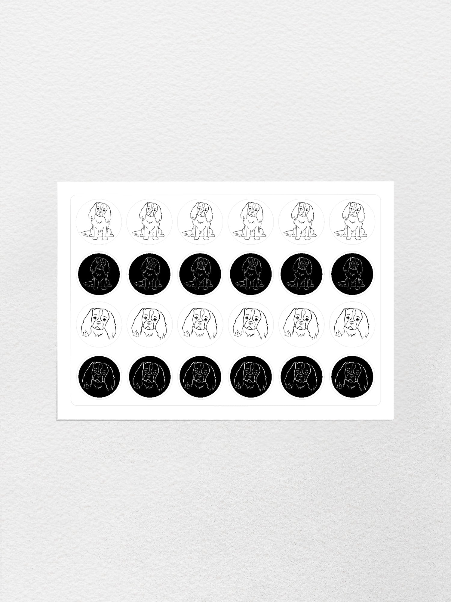Cavalier King Charles Spaniel Sticker Sheet