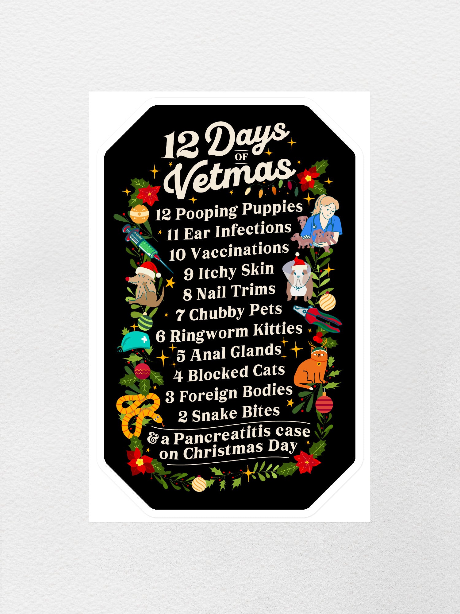 12 Days Of Vetmas Sticker