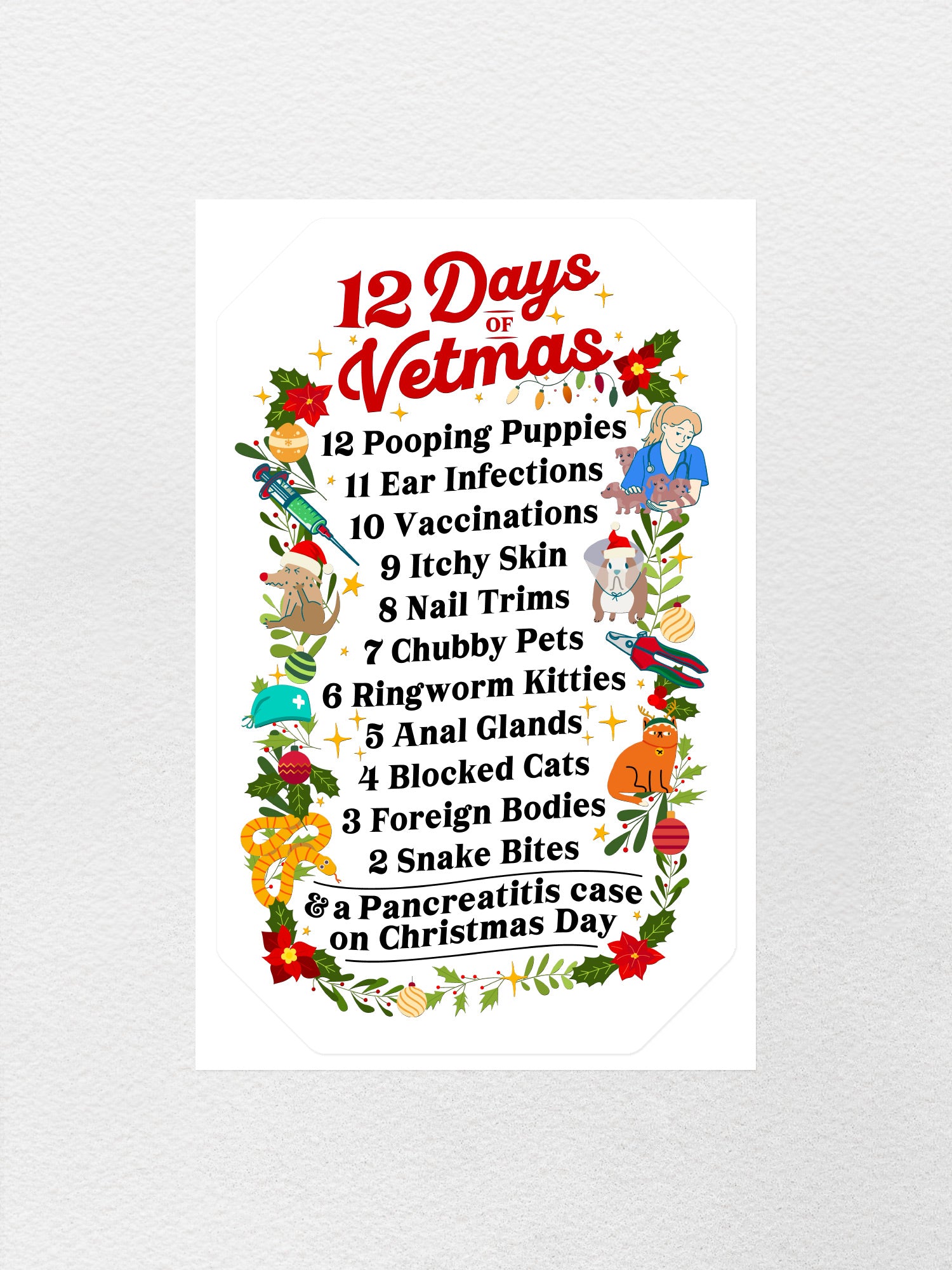 12 Days Of Vetmas Sticker