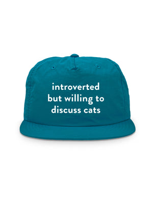 Introverted But Willing To Discuss Cats Quick-Dry Cap