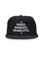 Dogs. Donuts. Deadlifts. Quick-Dry Cap