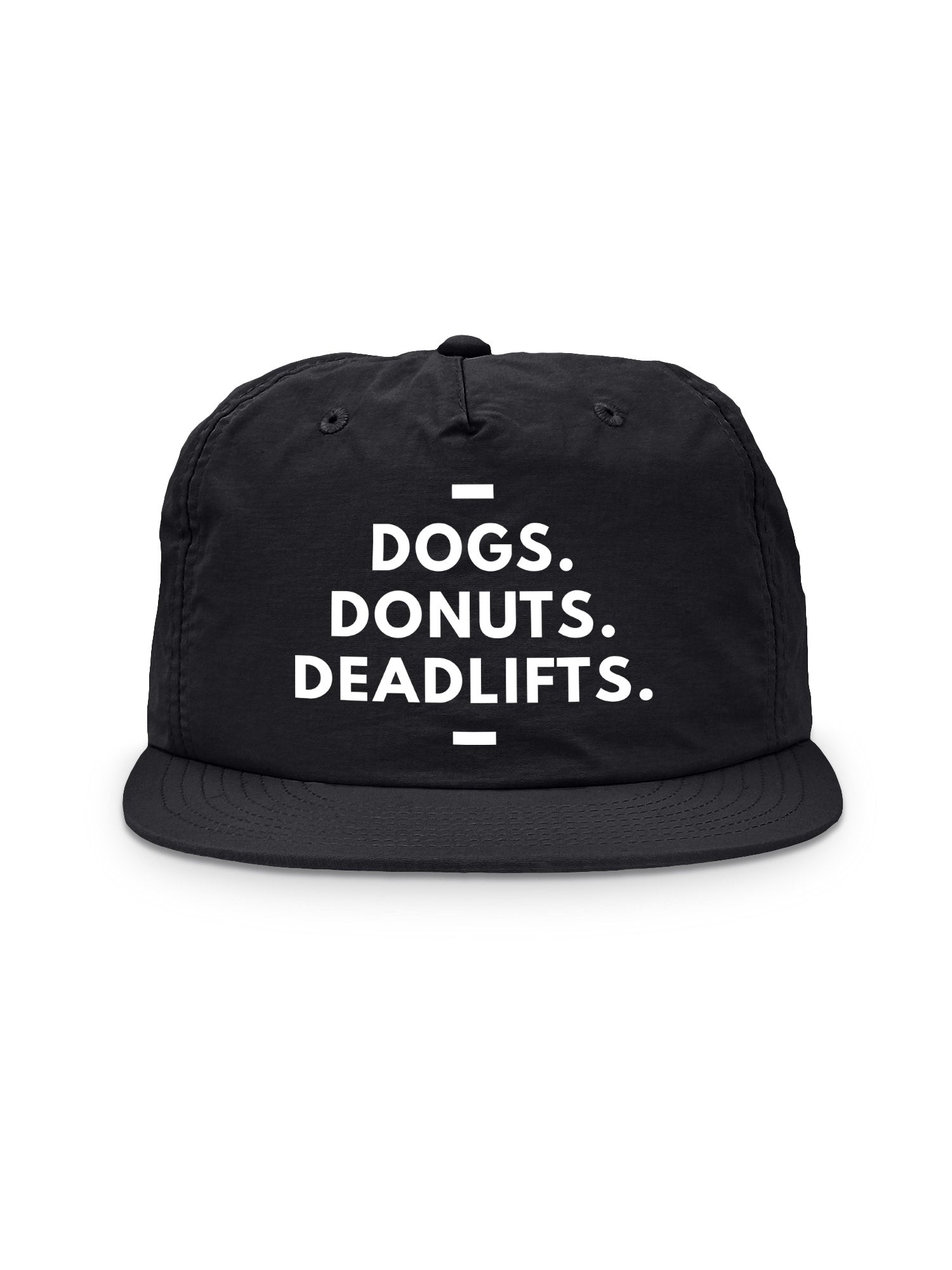 Dogs. Donuts. Deadlifts. Quick-Dry Cap