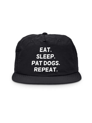 Eat. Sleep. Pat Dogs. Repeat. Quick-Dry Cap