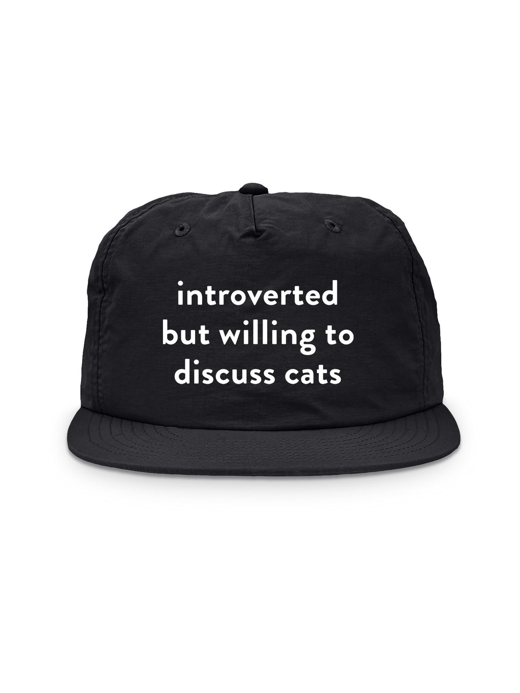 Introverted But Willing To Discuss Cats Quick-Dry Cap