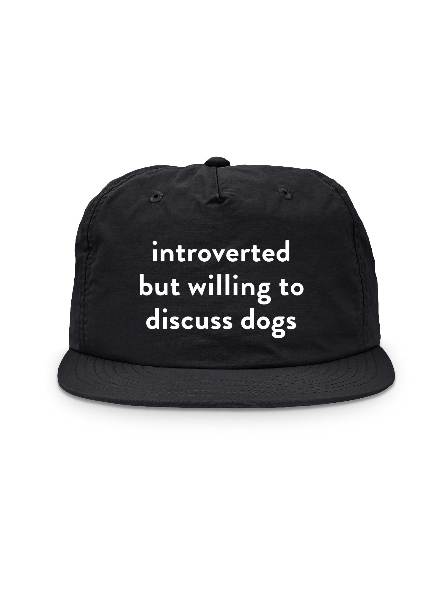 Introverted But Willing To Discuss Dogs Quick-Dry Cap