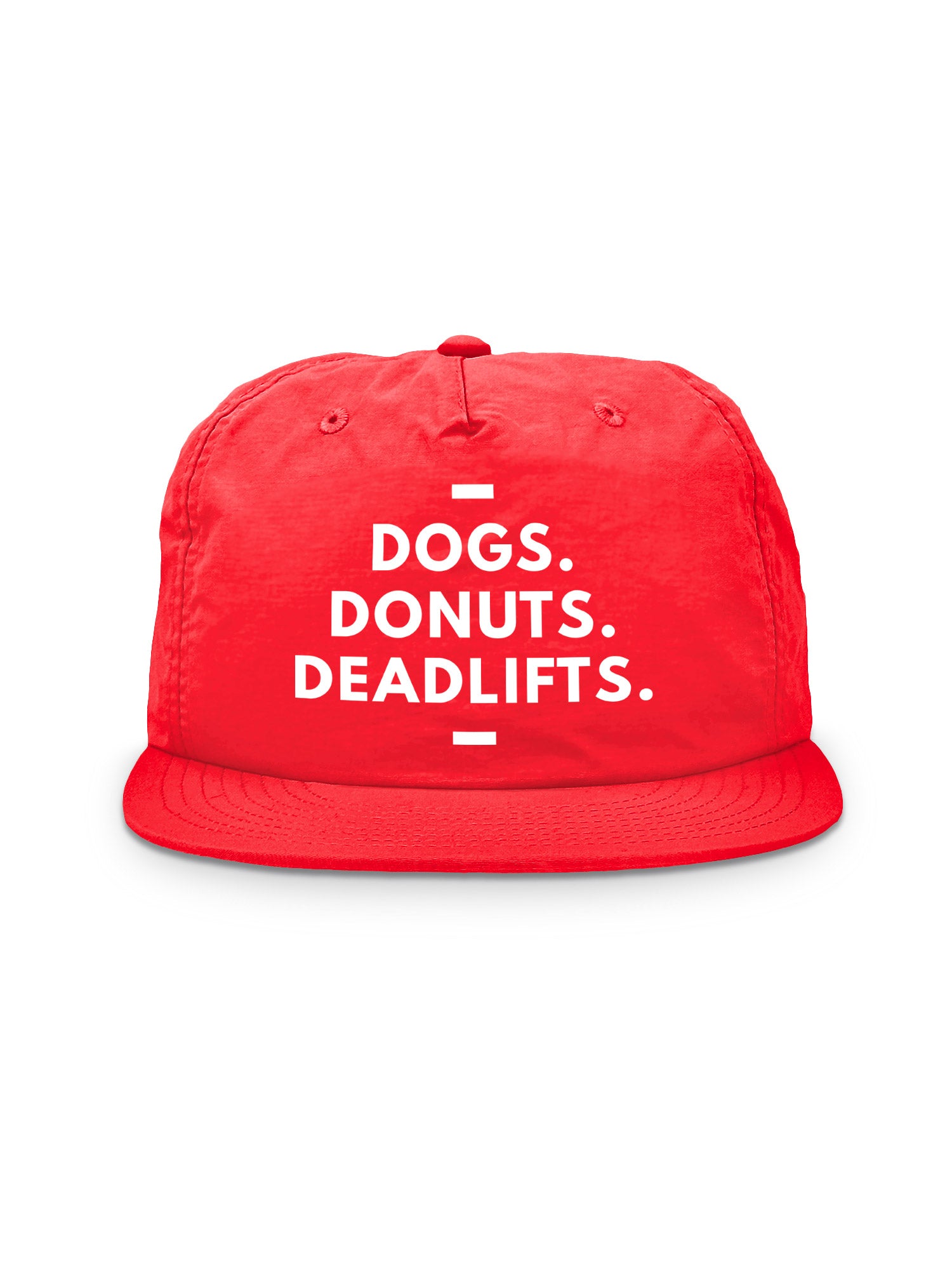 Dogs. Donuts. Deadlifts. Quick-Dry Cap