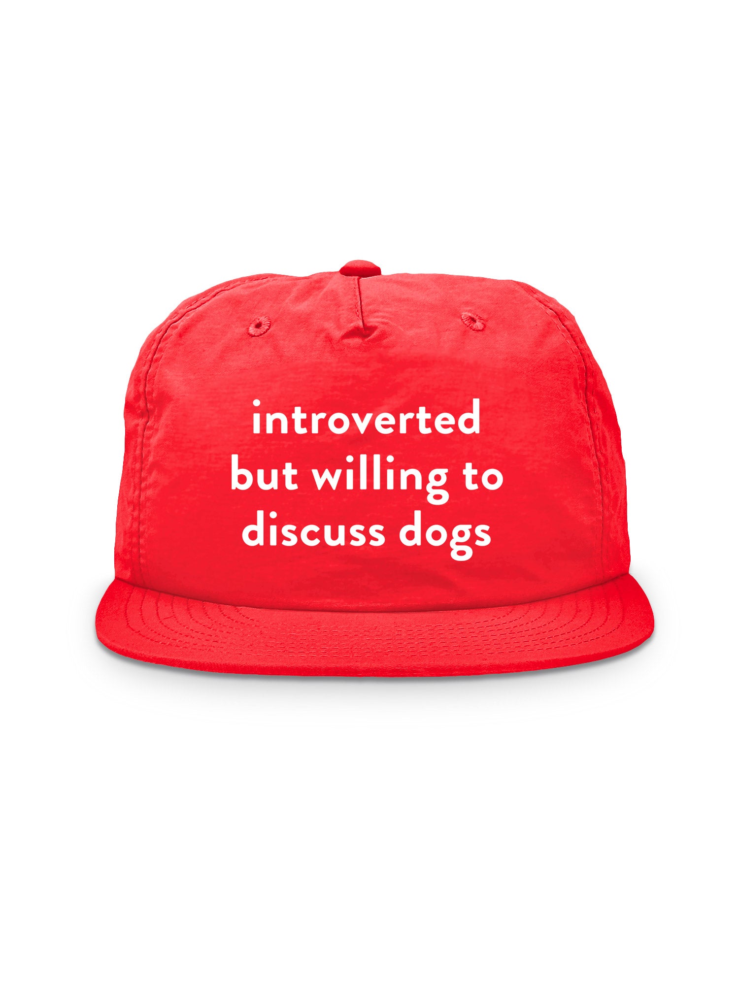 Introverted But Willing To Discuss Dogs Quick-Dry Cap