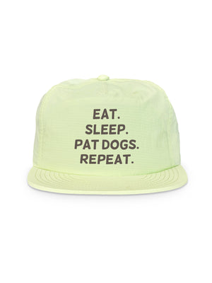 Eat. Sleep. Pat Dogs. Repeat. Quick-Dry Cap