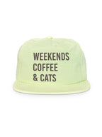 Weekends Coffee & Cats Quick-Dry Cap