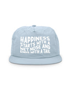 Happiness Starts With A Wet Nose And Ends With A Tail Quick-Dry Cap