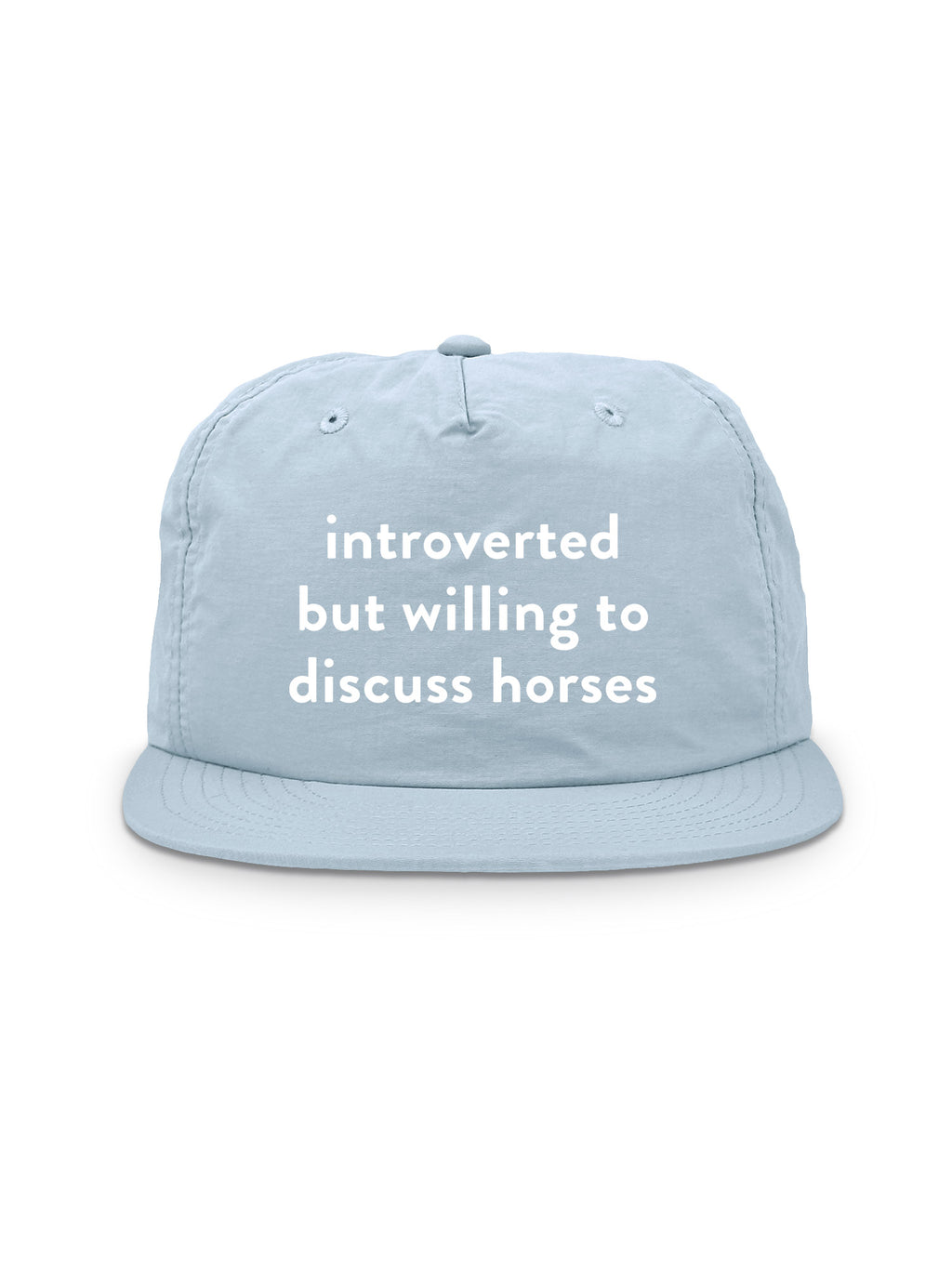 Introverted But Willing To Discuss Horses Quick-Dry Cap