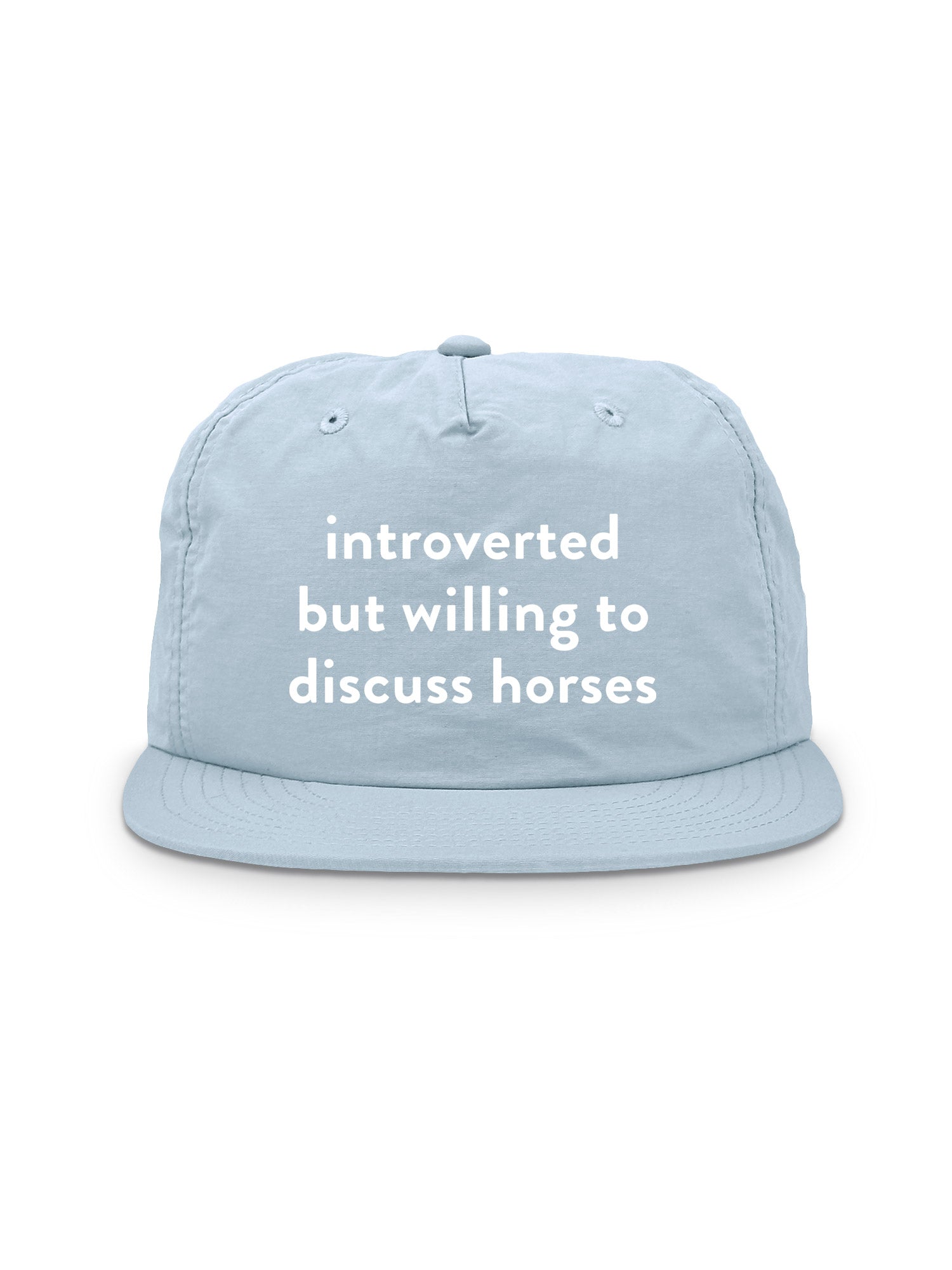 Introverted But Willing To Discuss Horses Quick-Dry Cap