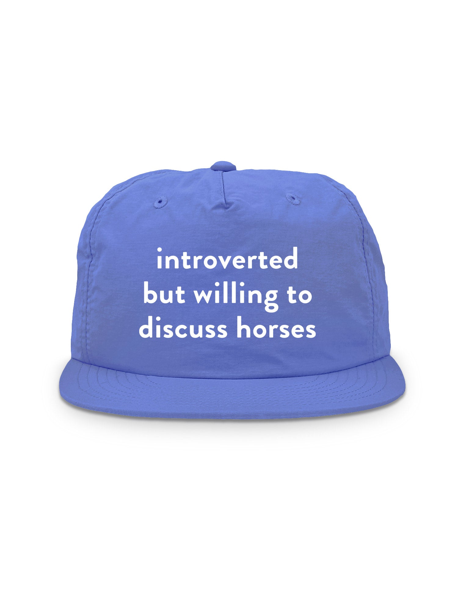 Introverted But Willing To Discuss Horses Quick-Dry Cap