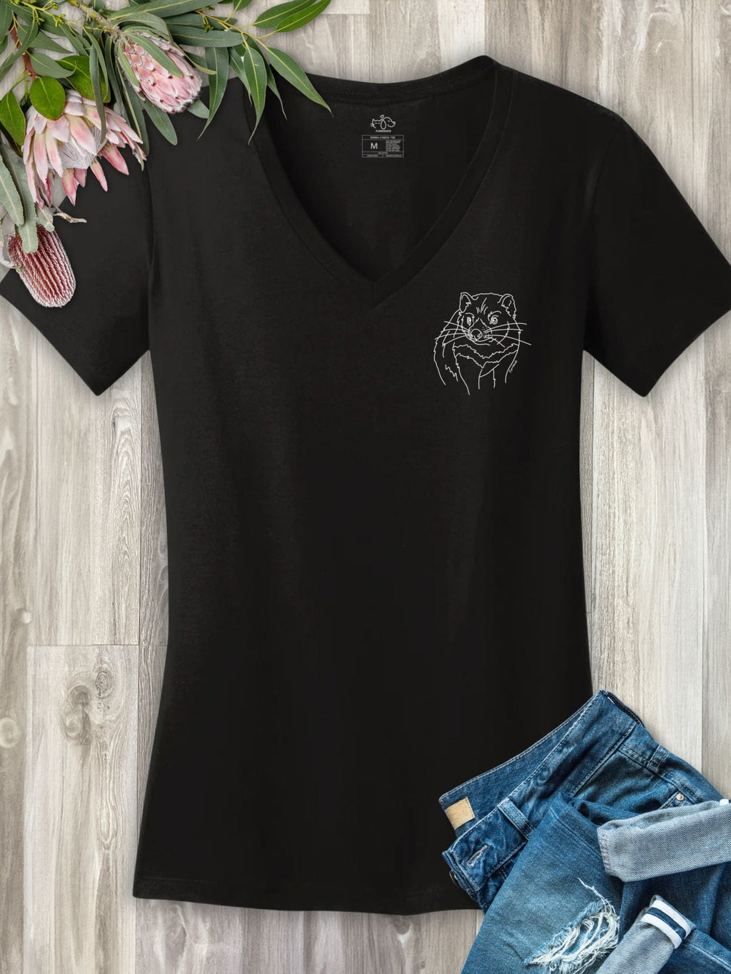 Tasmanian Devil Emma Women's V-Neck Tee
