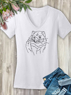 Tasmanian Devil Emma Women's V-Neck Tee