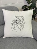 Tasmanian Devil Linen Cushion Cover