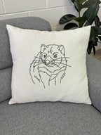 Tasmanian Devil Linen Cushion Cover