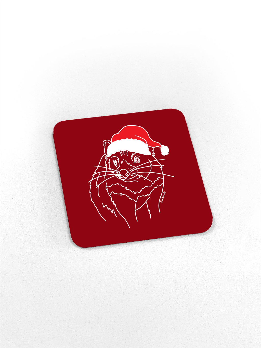 Tasmanian Devil Christmas Edition Red coaster
