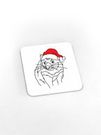 Tasmanian Devil Christmas Edition White coaster