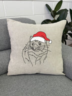 Tasmanian Devil Christmas Edition Linen Cushion Cover