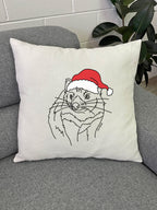 Tasmanian Devil Christmas Edition Linen Cushion Cover