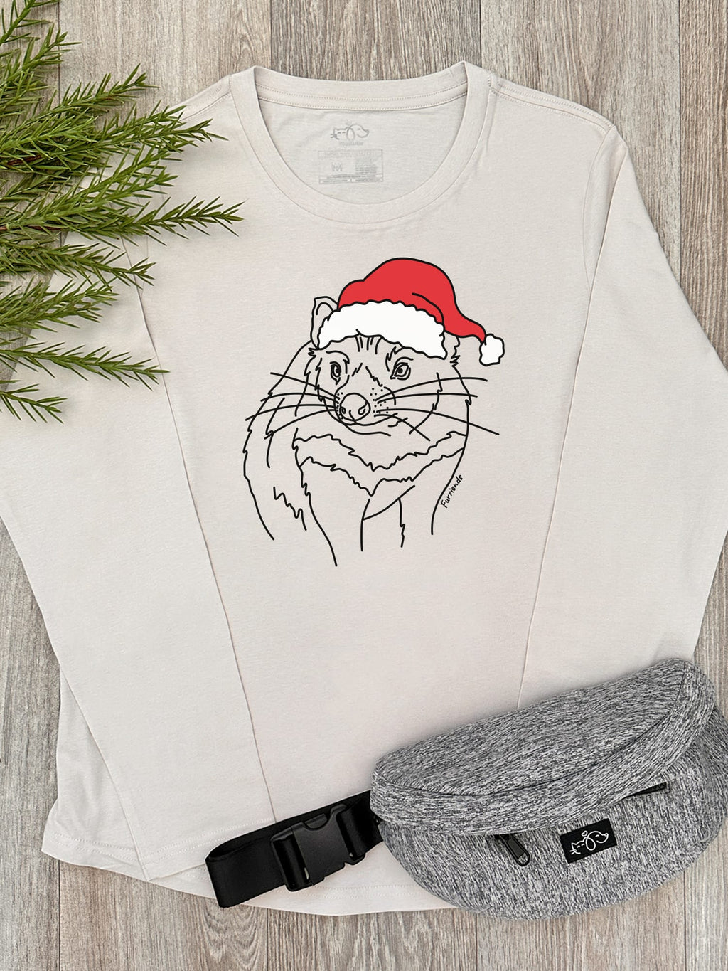 Tasmanian Devil Christmas Edition Olivia Women's Long Sleeve Tee