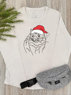 Tasmanian Devil Christmas Edition Olivia Women's Long Sleeve Tee