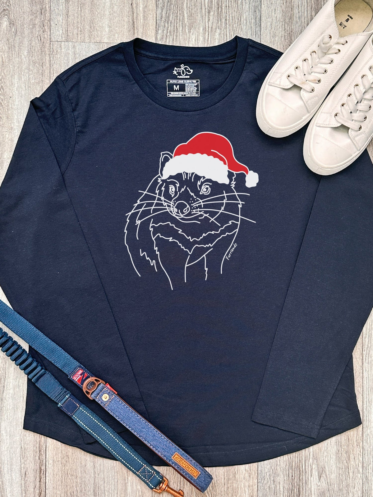 Tasmanian Devil Christmas Edition Olivia Women's Long Sleeve Tee
